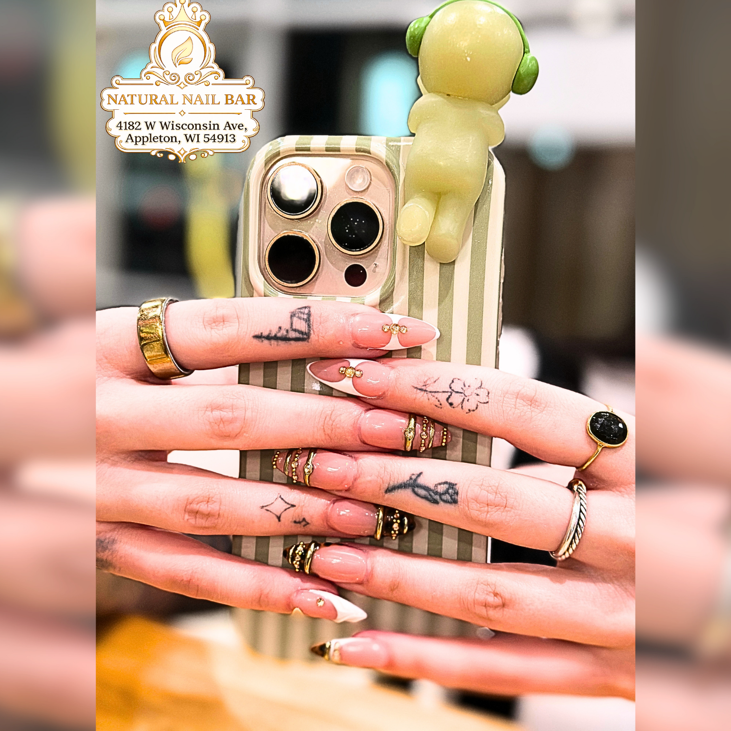 Natural Nail Bar nail work in Appleton, Wisconsin
